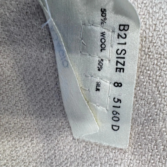 Adagio Women’s Double Breasted Blazer Wool & Silk Size 8 Tan - Picture 10 of 12